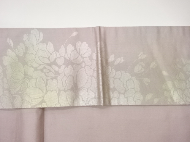  花葉模様織出し名古屋帯